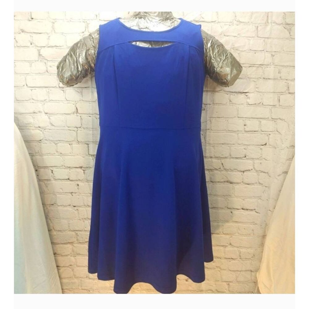 Fox + Royal Women's PLUS size 0X Cobalt Blue Sleeveless Dress